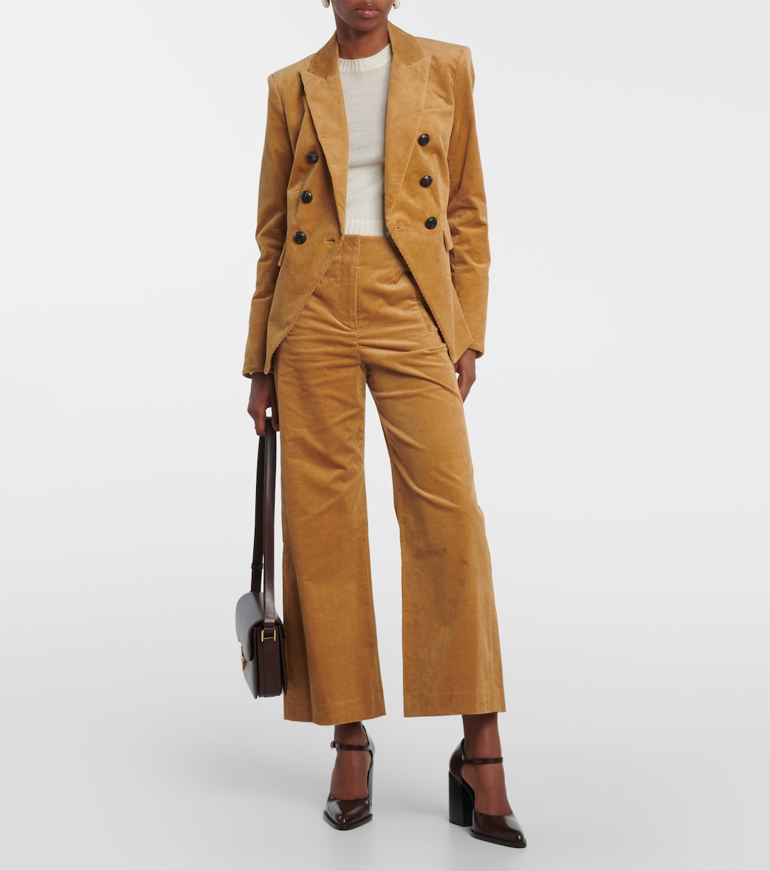 Dova cropped corduroy pants | Veronica Beard