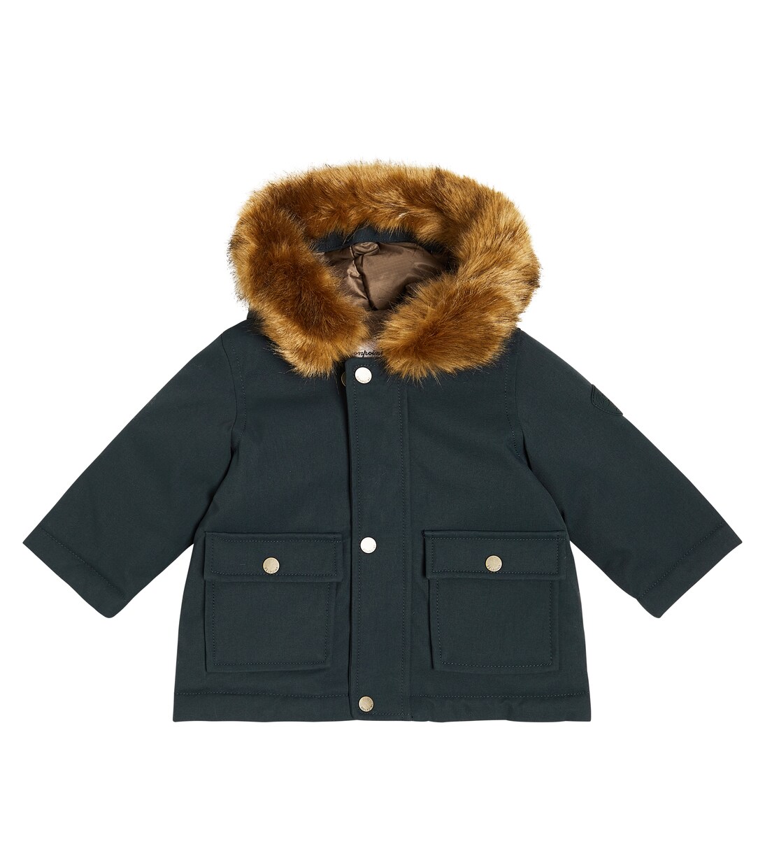 Baby Daunenmantel Dalexio mit Faux Fur | Bonpoint