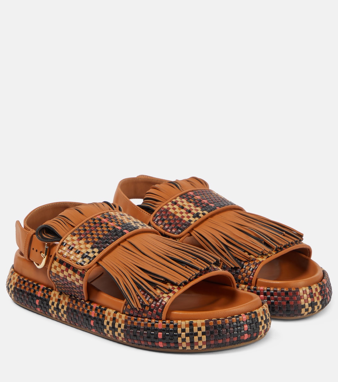 Sandalias de piel con flecos | Ulla Johnson
