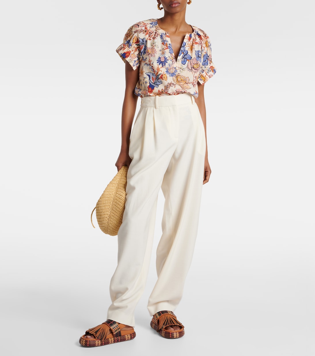 Sandalias de piel con flecos | Ulla Johnson