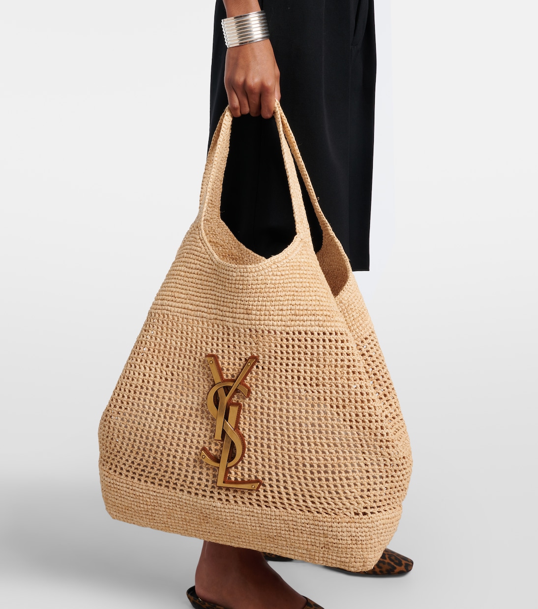 Cabas Icare en raphia | Saint Laurent