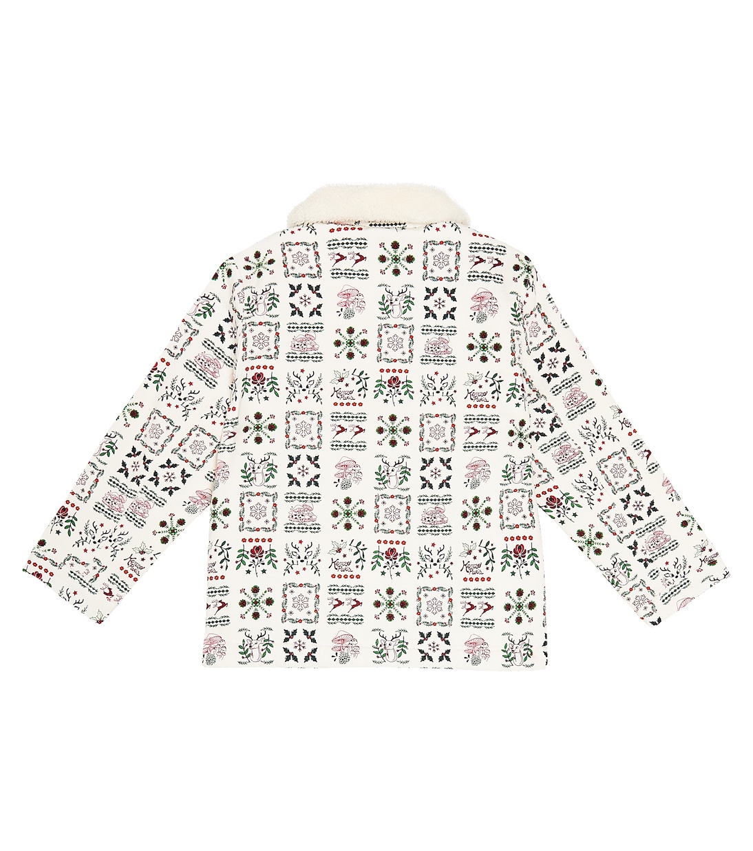 Bedruckte Jacke mit Faux Fur | Kenzo Kids