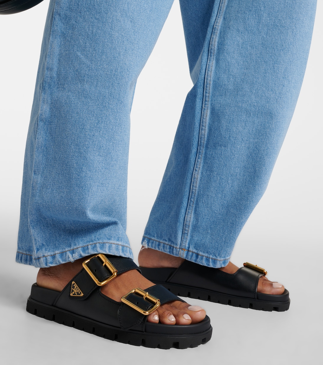 Sandalen aus Leder | Prada