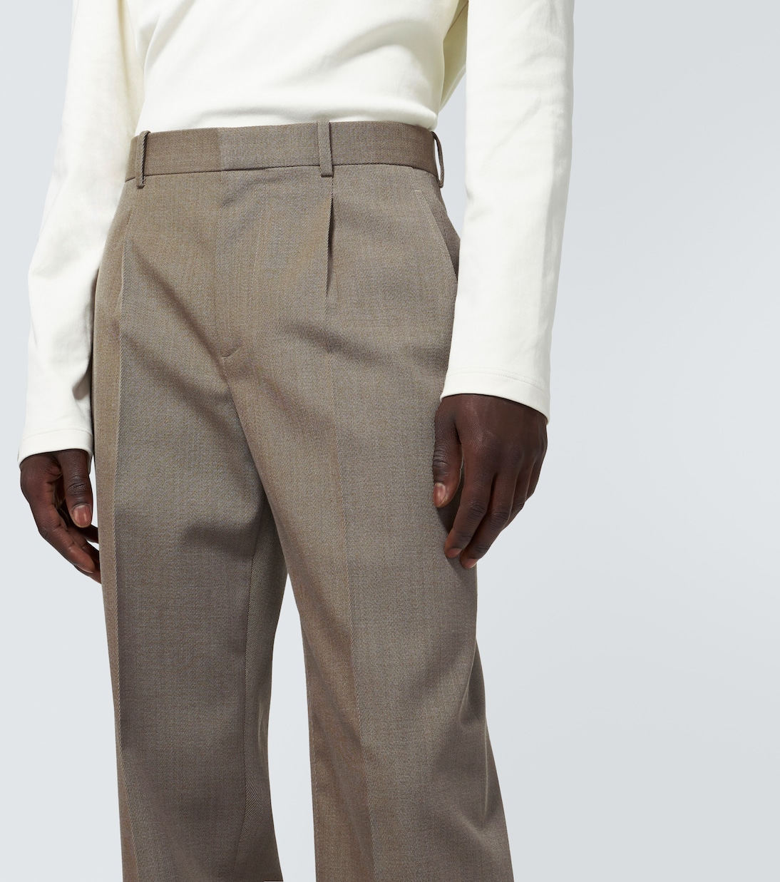 Wool twill straight pants | Bottega Veneta
