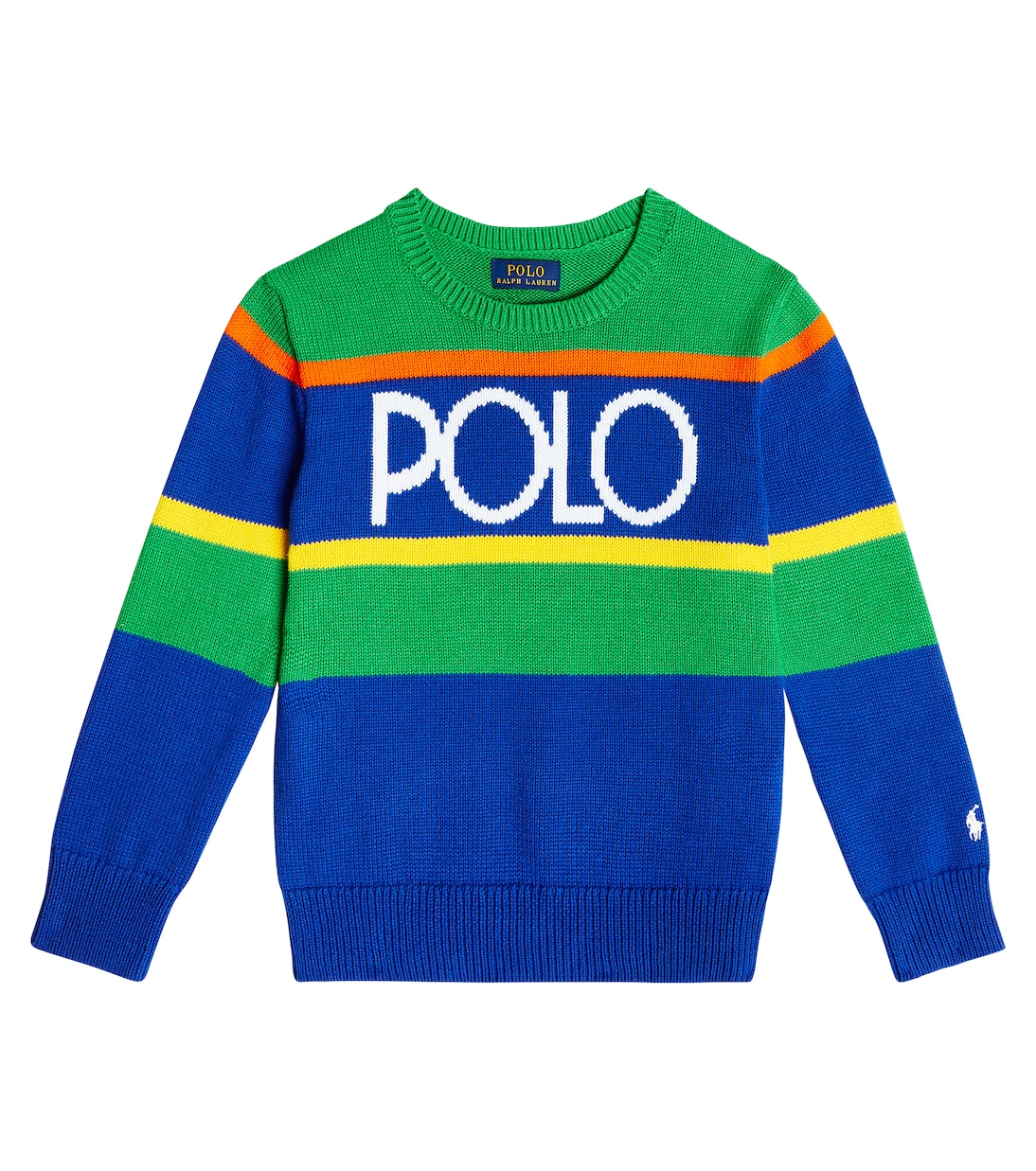 Pull intarsia en coton à logo | Polo Ralph Lauren Kids