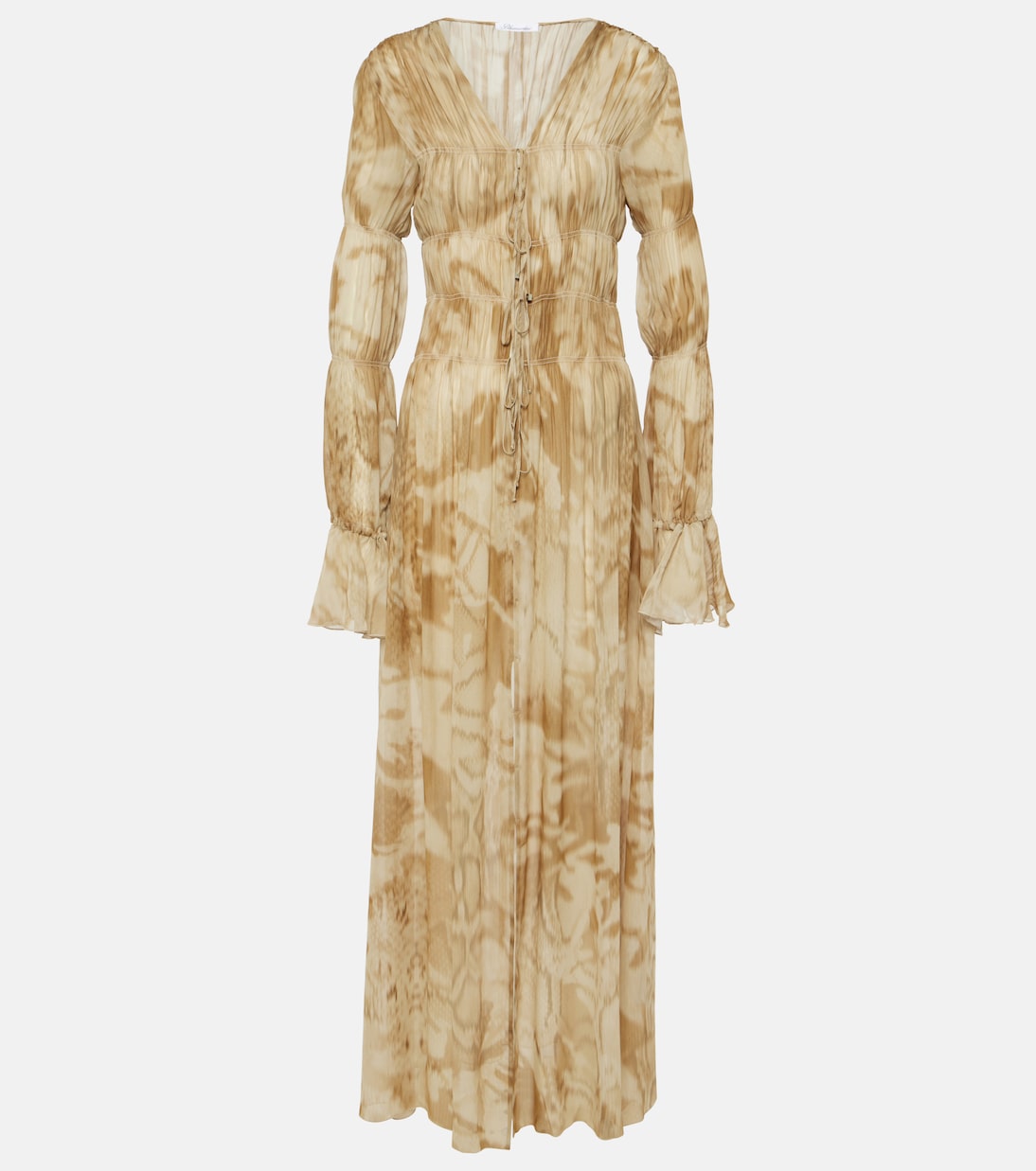 Printed ruched maxi dress | Blumarine