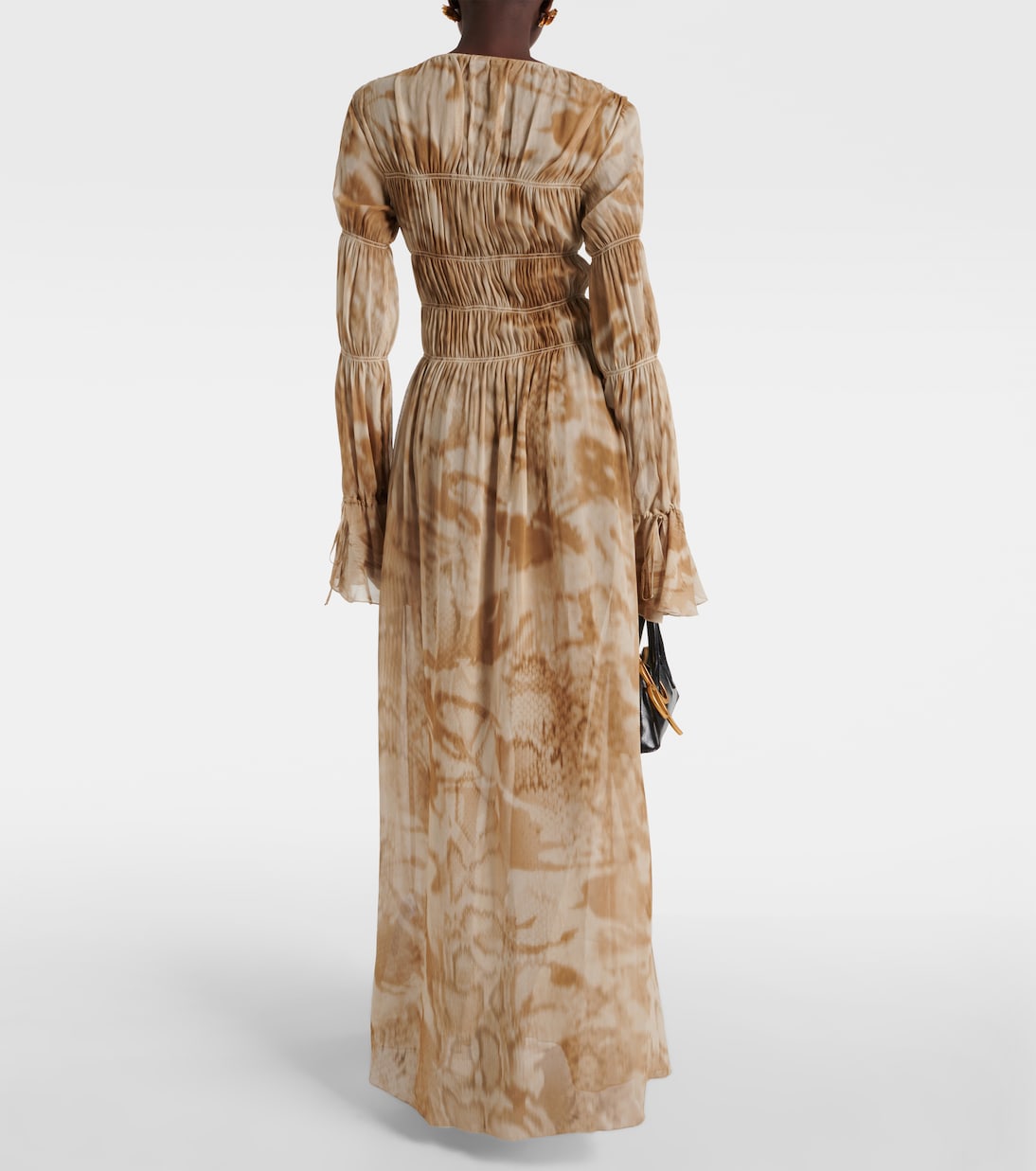 Printed ruched maxi dress | Blumarine