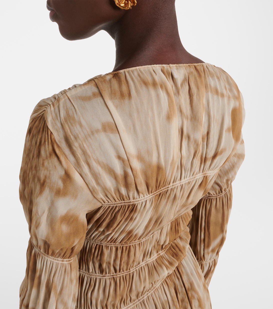 Printed ruched maxi dress | Blumarine