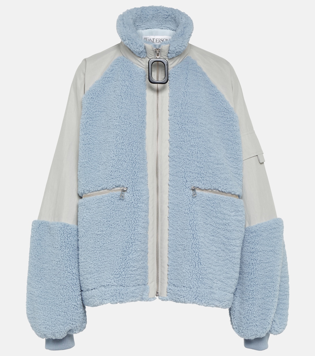 Colorblocked fleece-trimmed jacket  | JW Anderson