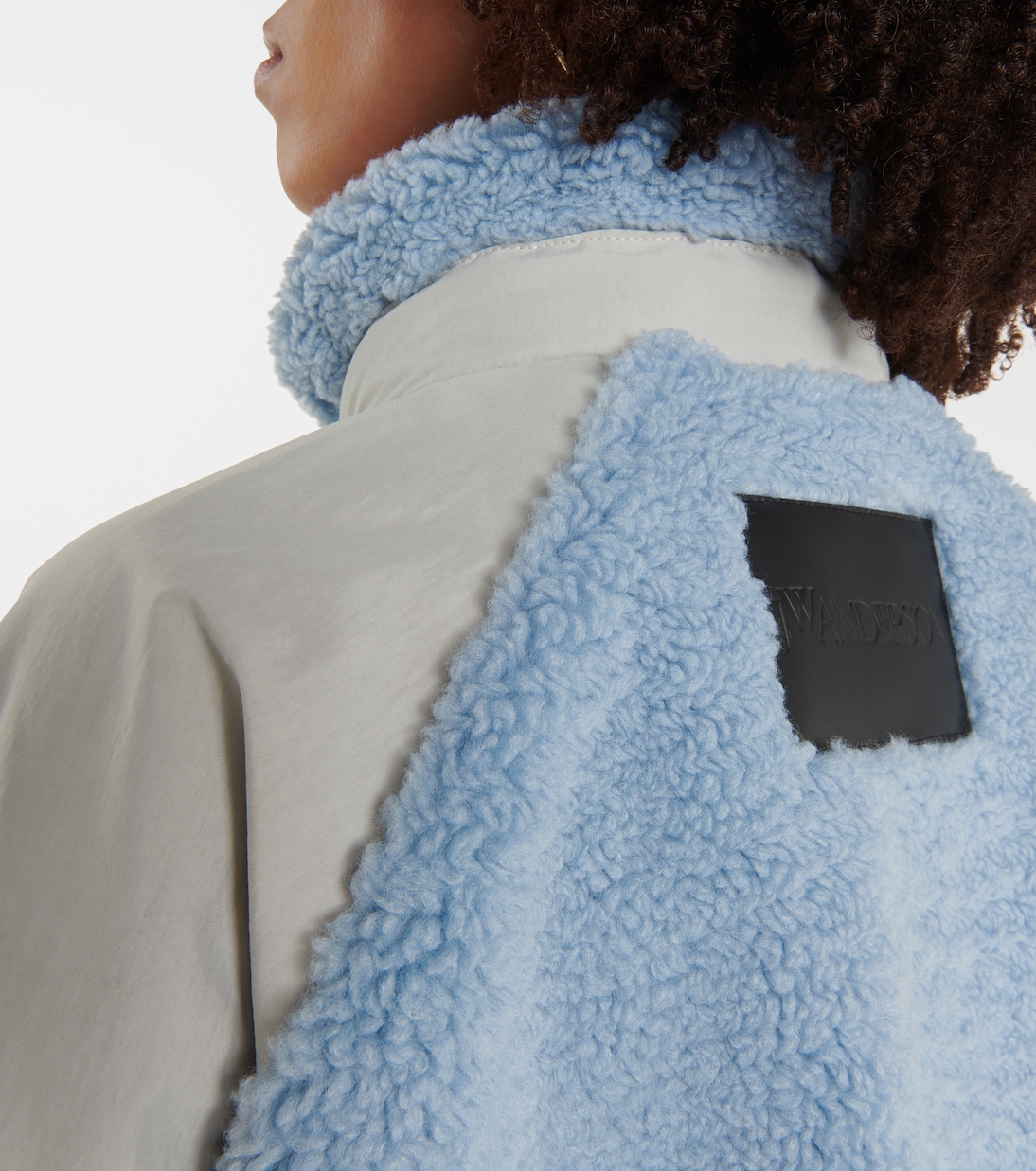 Colorblocked fleece-trimmed jacket  | JW Anderson