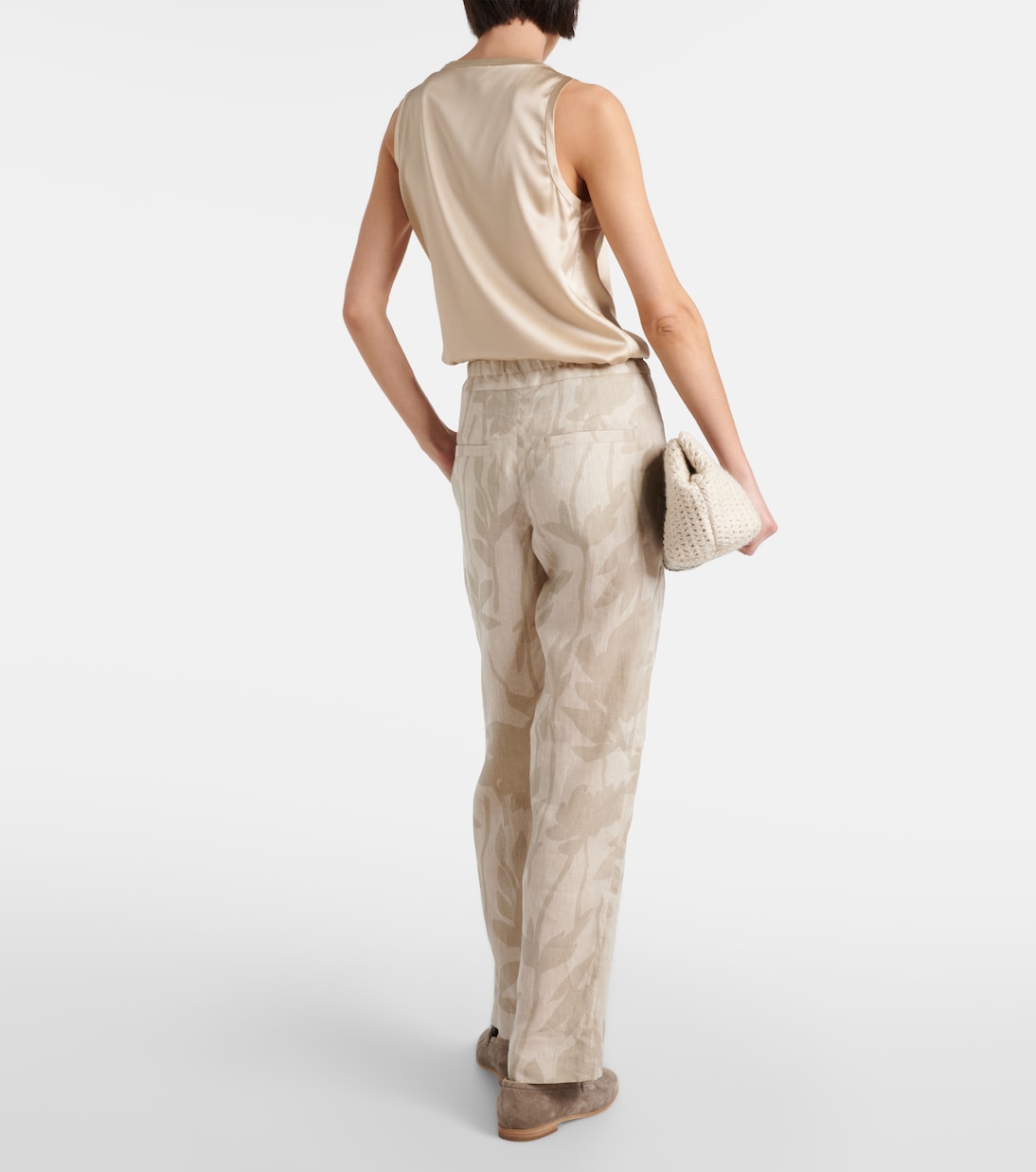 Pantaloni tapered in lino | Brunello Cucinelli