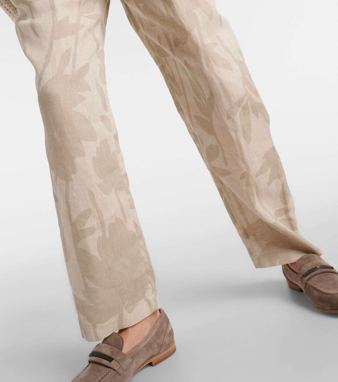Pantaloni tapered in lino | Brunello Cucinelli