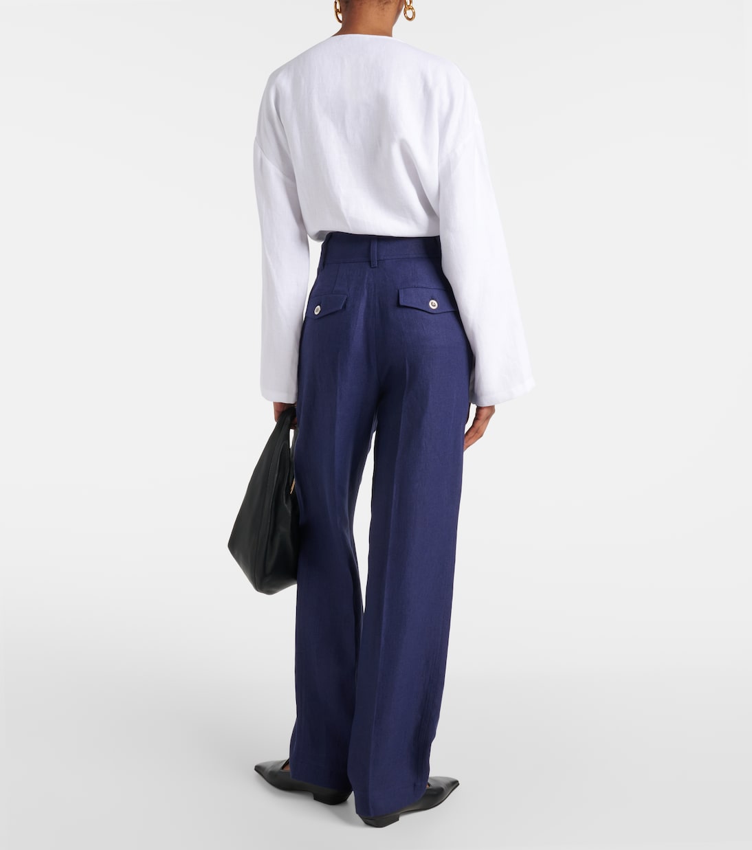 Pantalones Lino Loro Piana Corte Ancho para Jóvenes