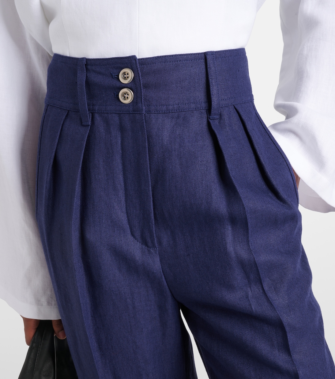 Pantalones Lino Loro Piana Corte Ancho para Jóvenes