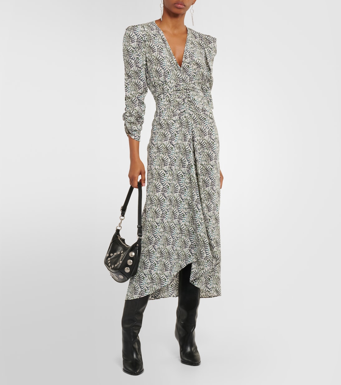 Abito midi Albiniga in misto seta | Isabel Marant