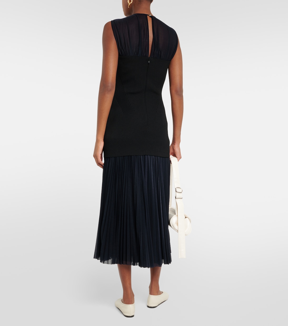 Vestido midi Niki de jersey translúcido | Proenza Schouler