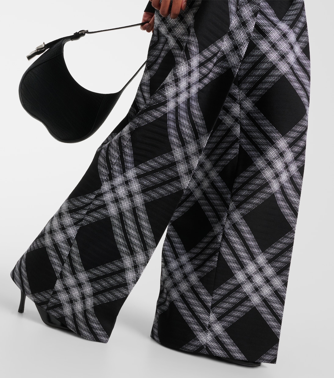 Checked wool wide-leg pants | Burberry