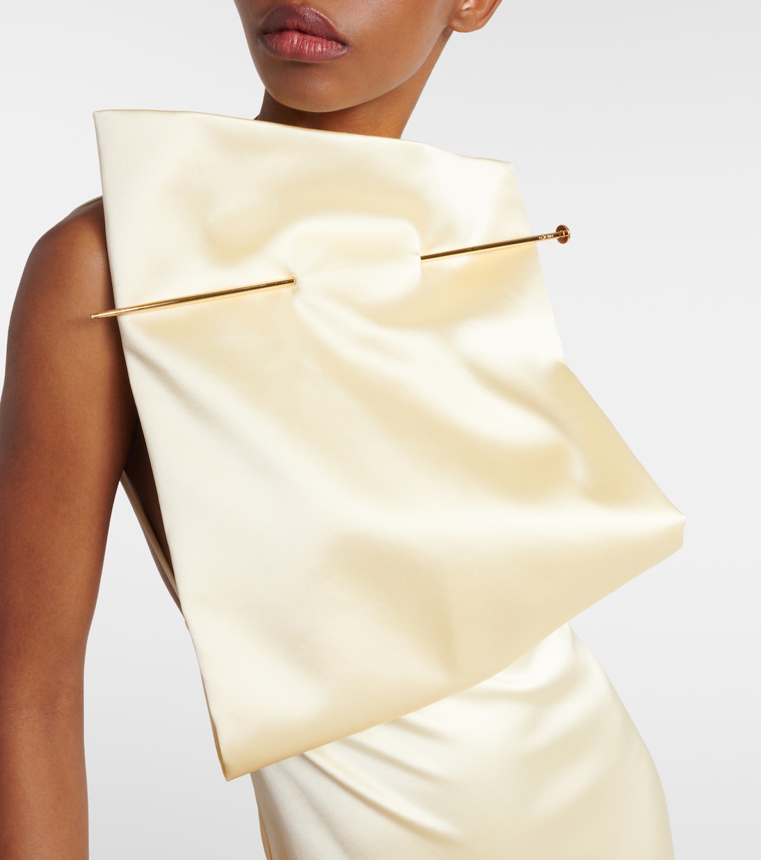 Pin silk-blend satin gown | Loewe