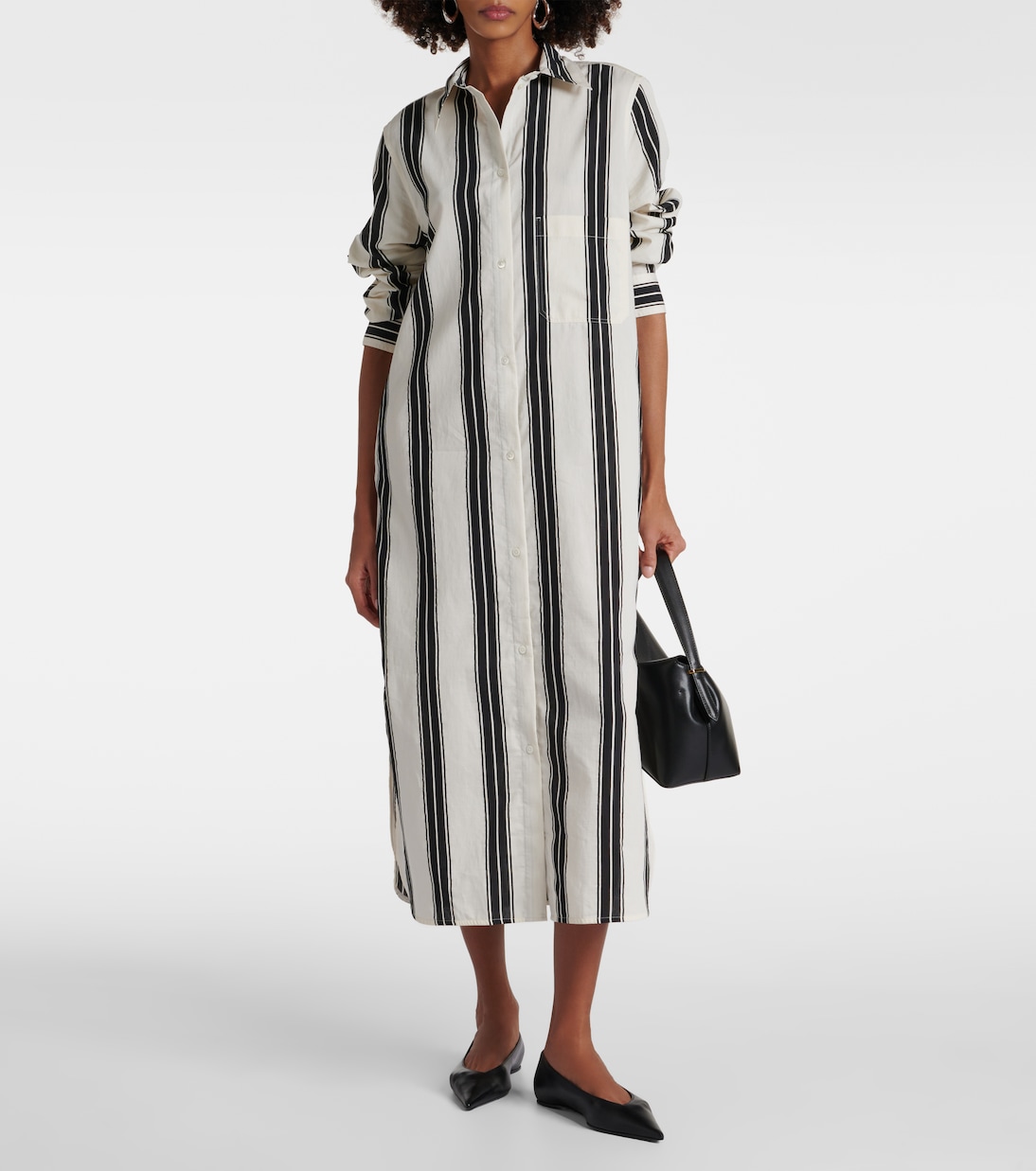 Abito chemisier in misto cotone jacquard | Toteme