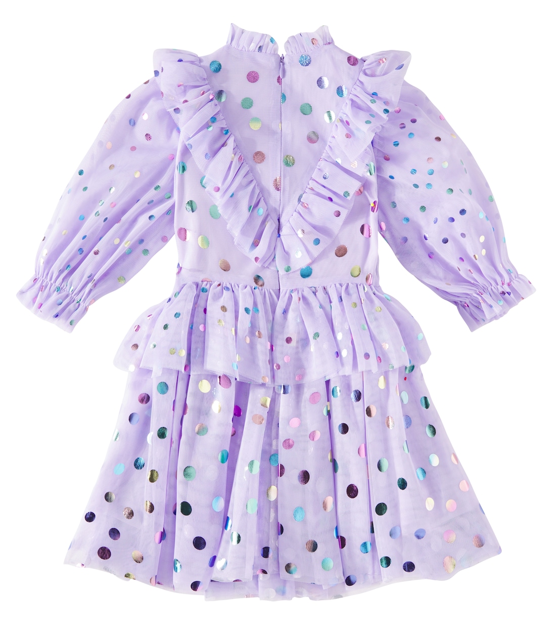 Abito in tulle a pois con balze | Stella McCartney Kids