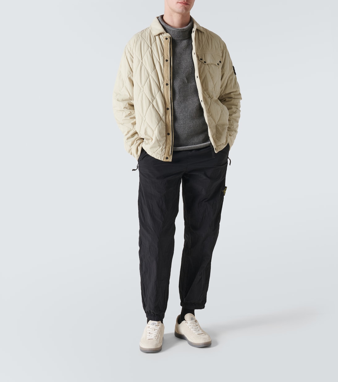 Surchemise Compass matelassée en coton mélangé | Stone Island