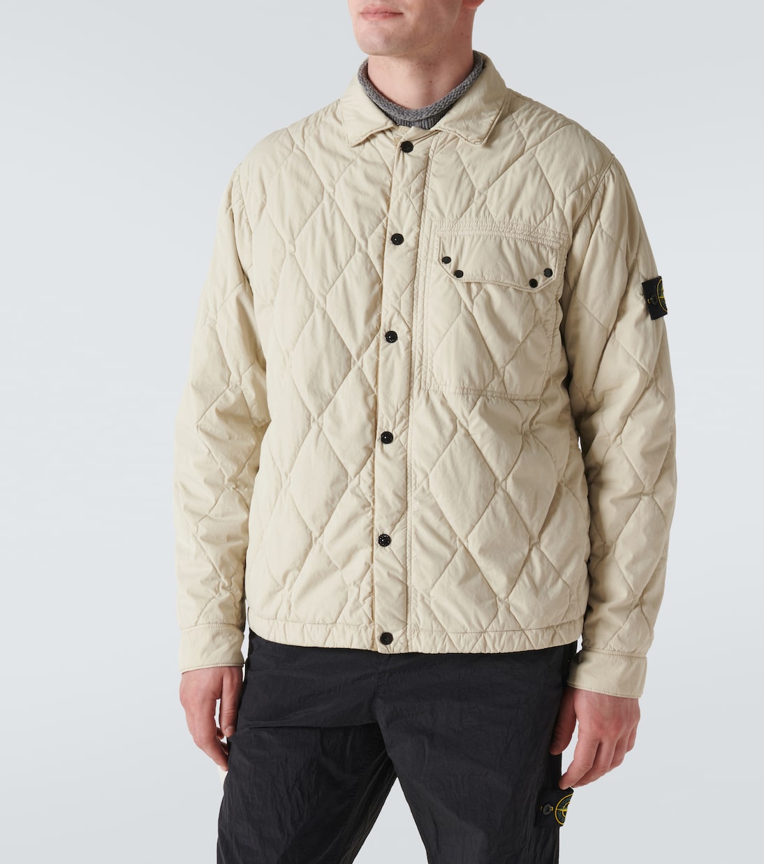 Surchemise Compass matelassée en coton mélangé | Stone Island