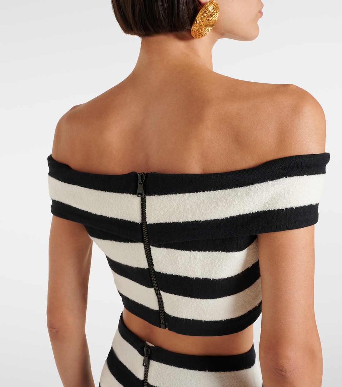 Top raccourci rayé | Balmain