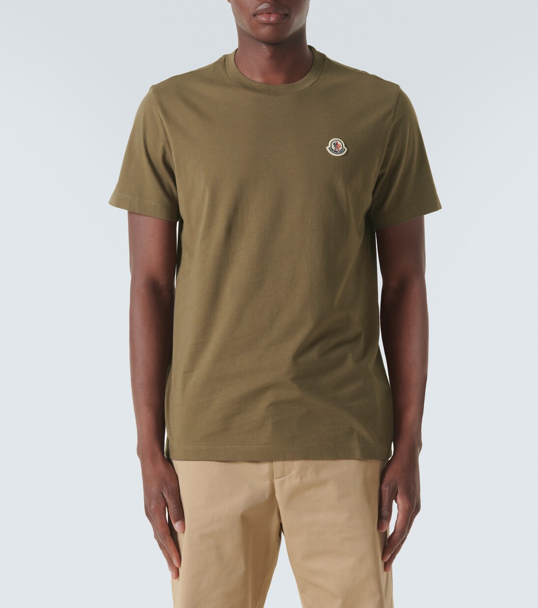 Set of 3 logo cotton jersey T shirts in multicoloured Moncler Mytheresa