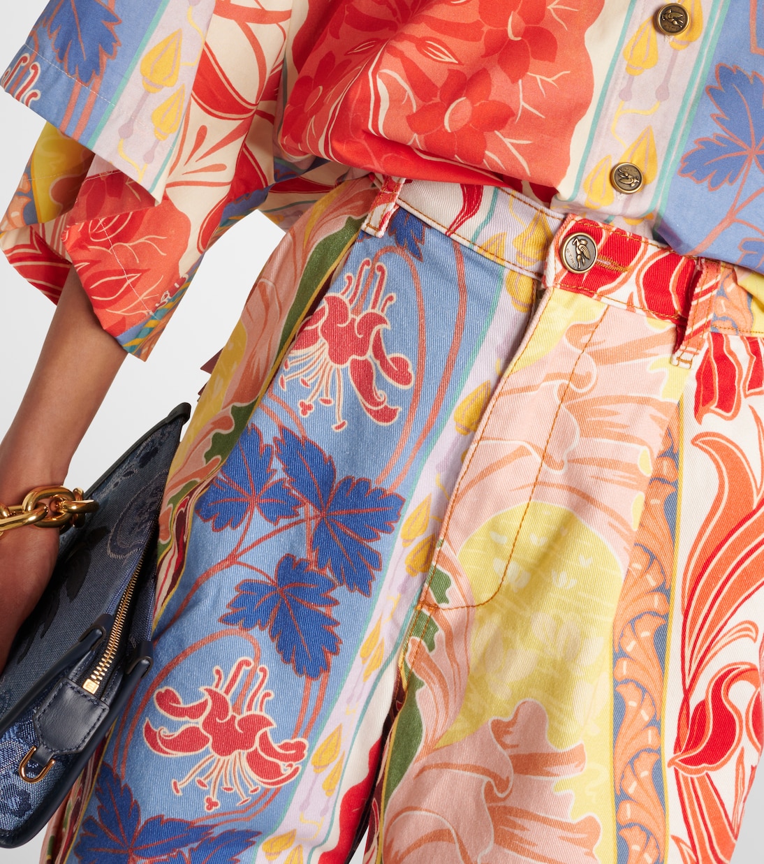 Shorts di jeans con stampa | Etro