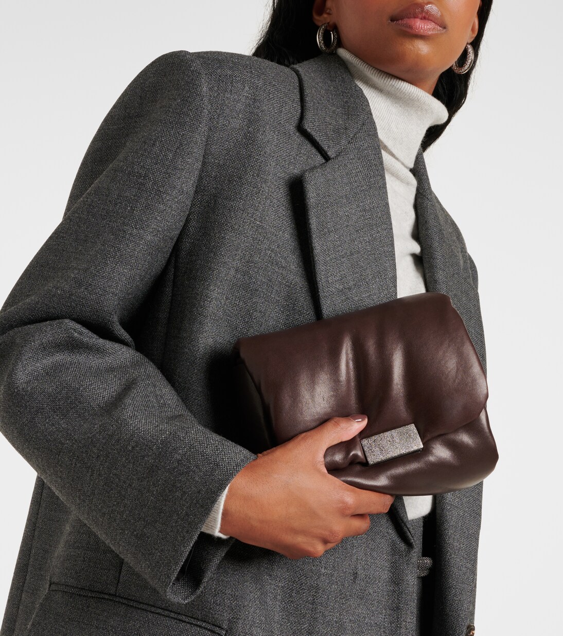 Small leather crossbody bag | Brunello Cucinelli