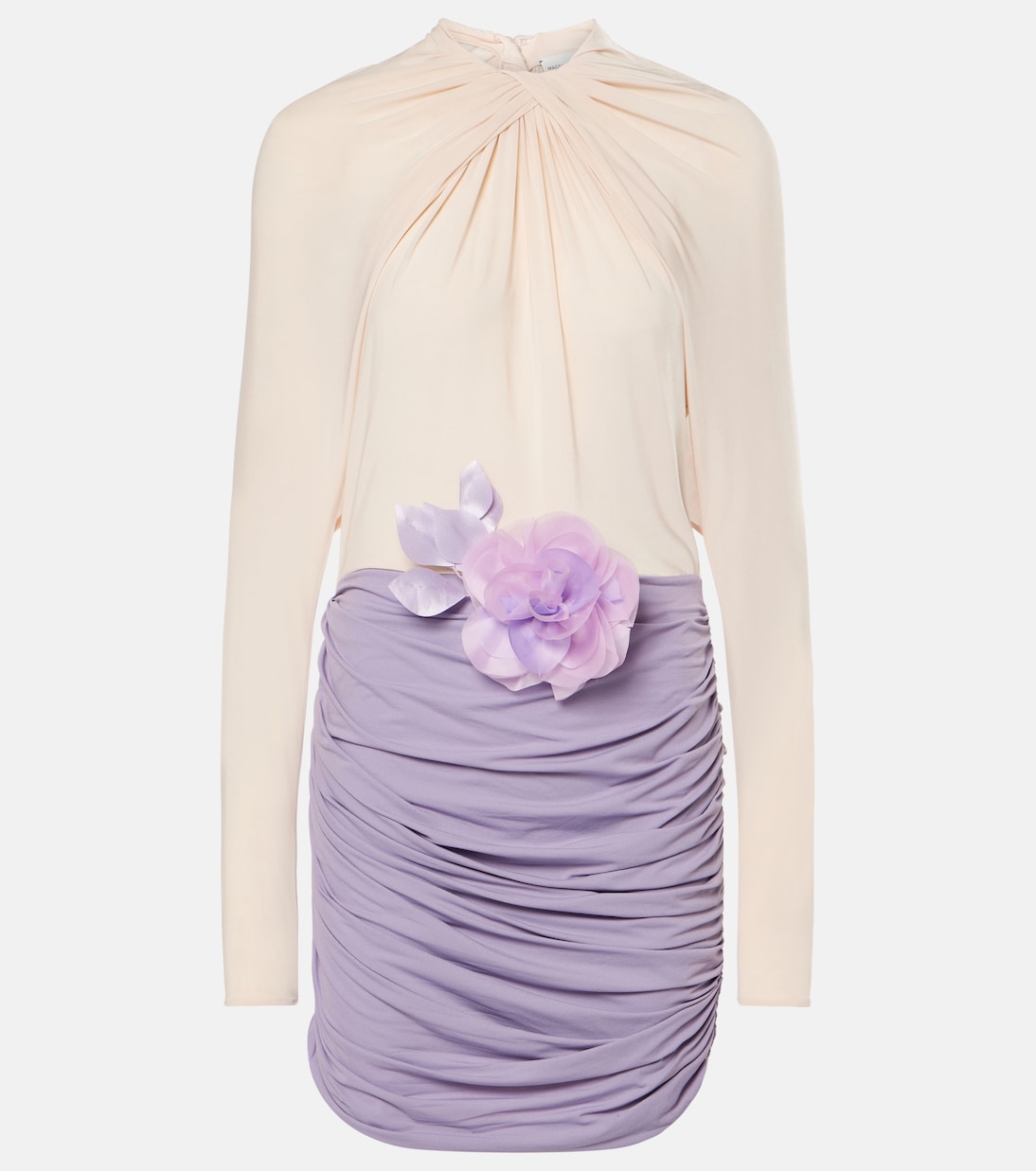Colorblock ruched open-back minidress | Magda Butrym