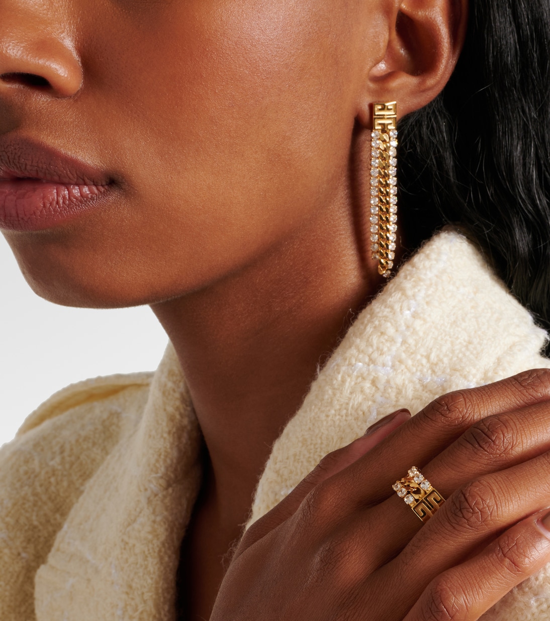 Anello in Cristallo Givenchy 4G per Giovani Stilosi