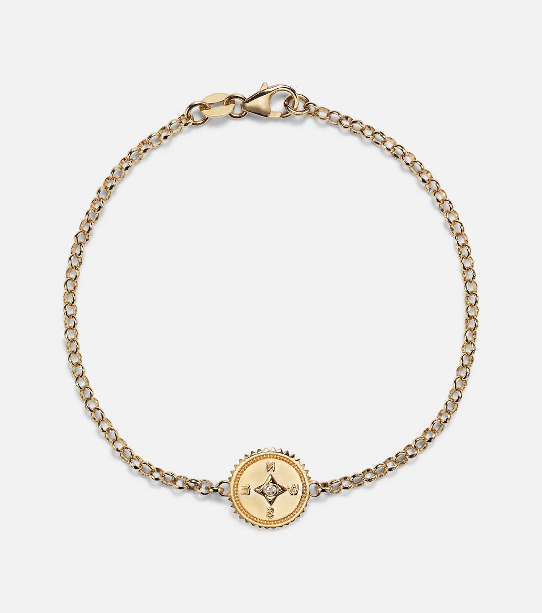 Bracelet Internal Compass en or 18 ct et diamants | FoundRae