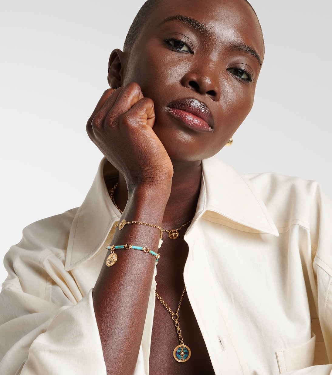Bracelet Internal Compass en or 18 ct et diamants | FoundRae