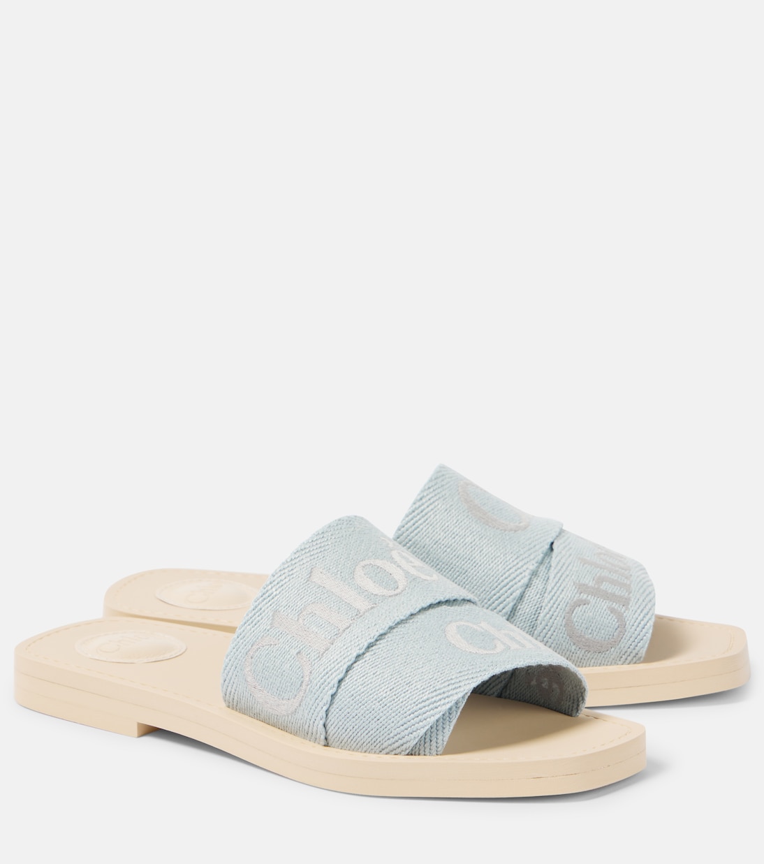 Mules brodées Woody à logo | Chloé