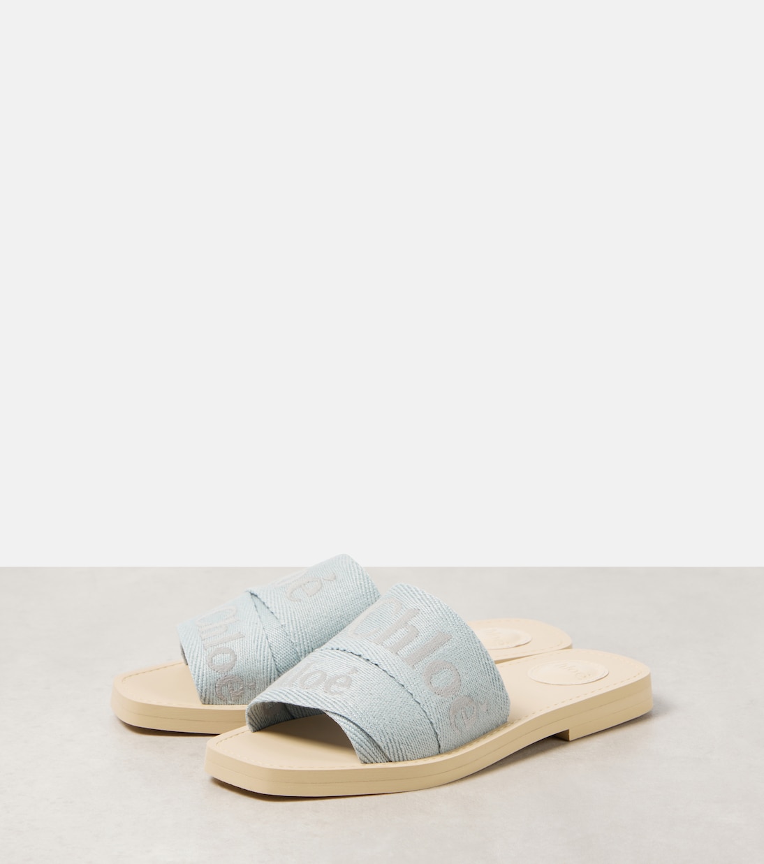 Mules brodées Woody à logo | Chloé