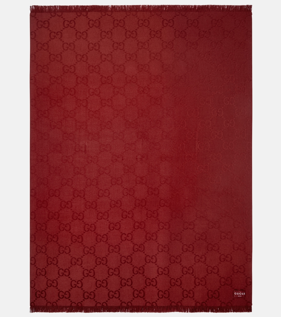 GG wool and silk jacquard blanket | Gucci