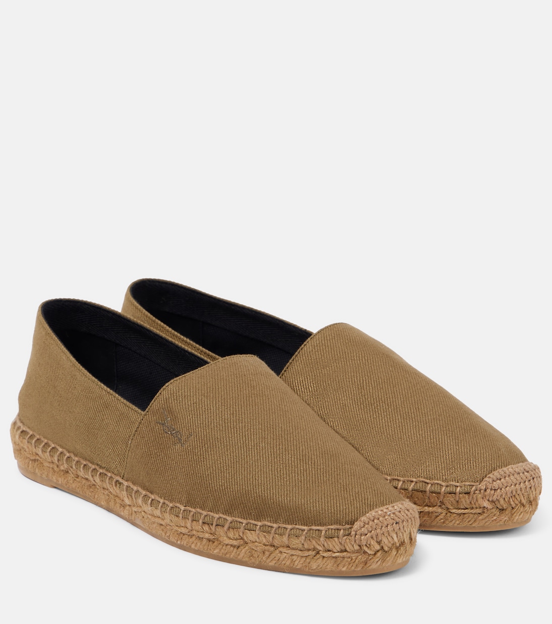 Scarpe espadrillas in gabardine di cotono Saint Laurent Cassandre per giovani trendsetter