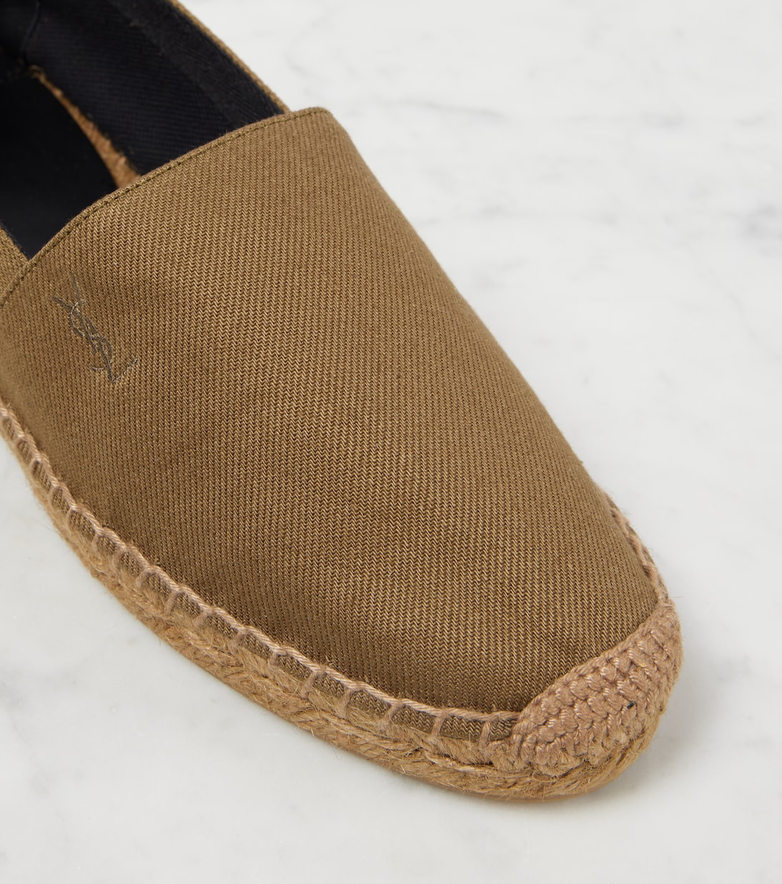 Scarpe espadrillas in gabardine di cotono Saint Laurent Cassandre per giovani trendsetter
