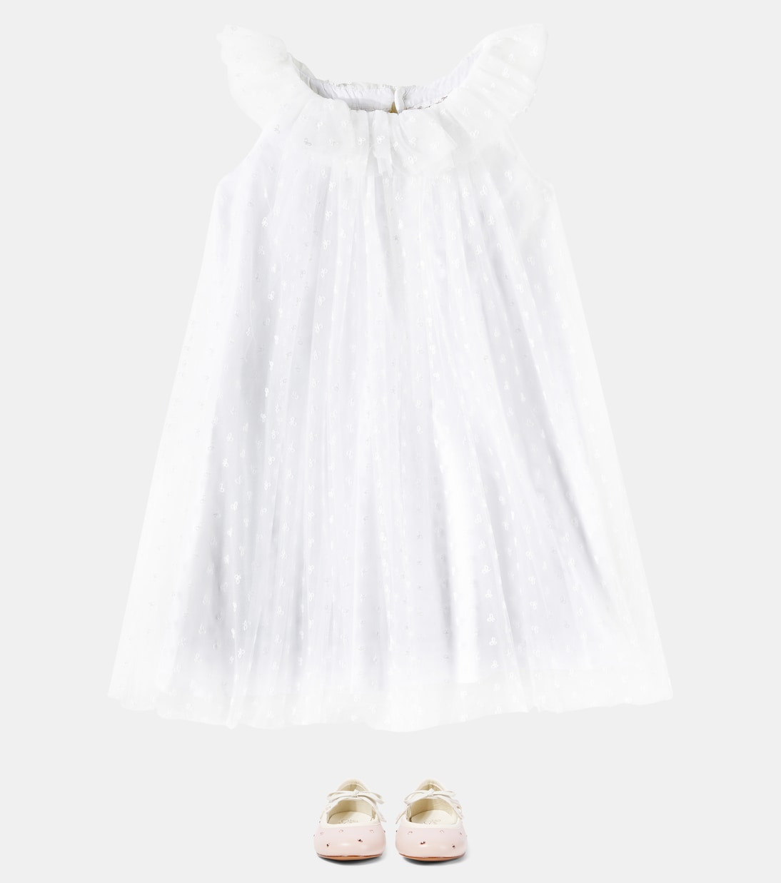 Besticktes Kleid Nuance aus Tüll | Bonpoint