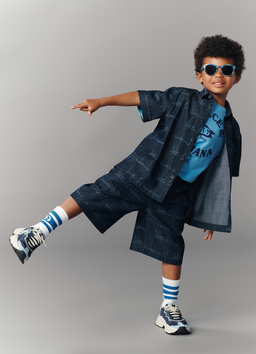 Camiseta DG de jersey de algodón | Dolce&Gabbana Kids