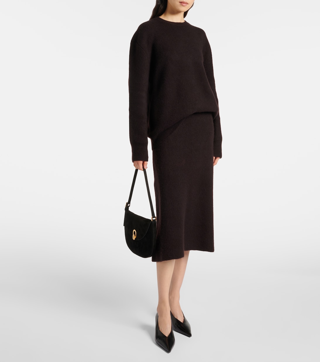 Borsa a spalla Tondo Small in suede | Savette