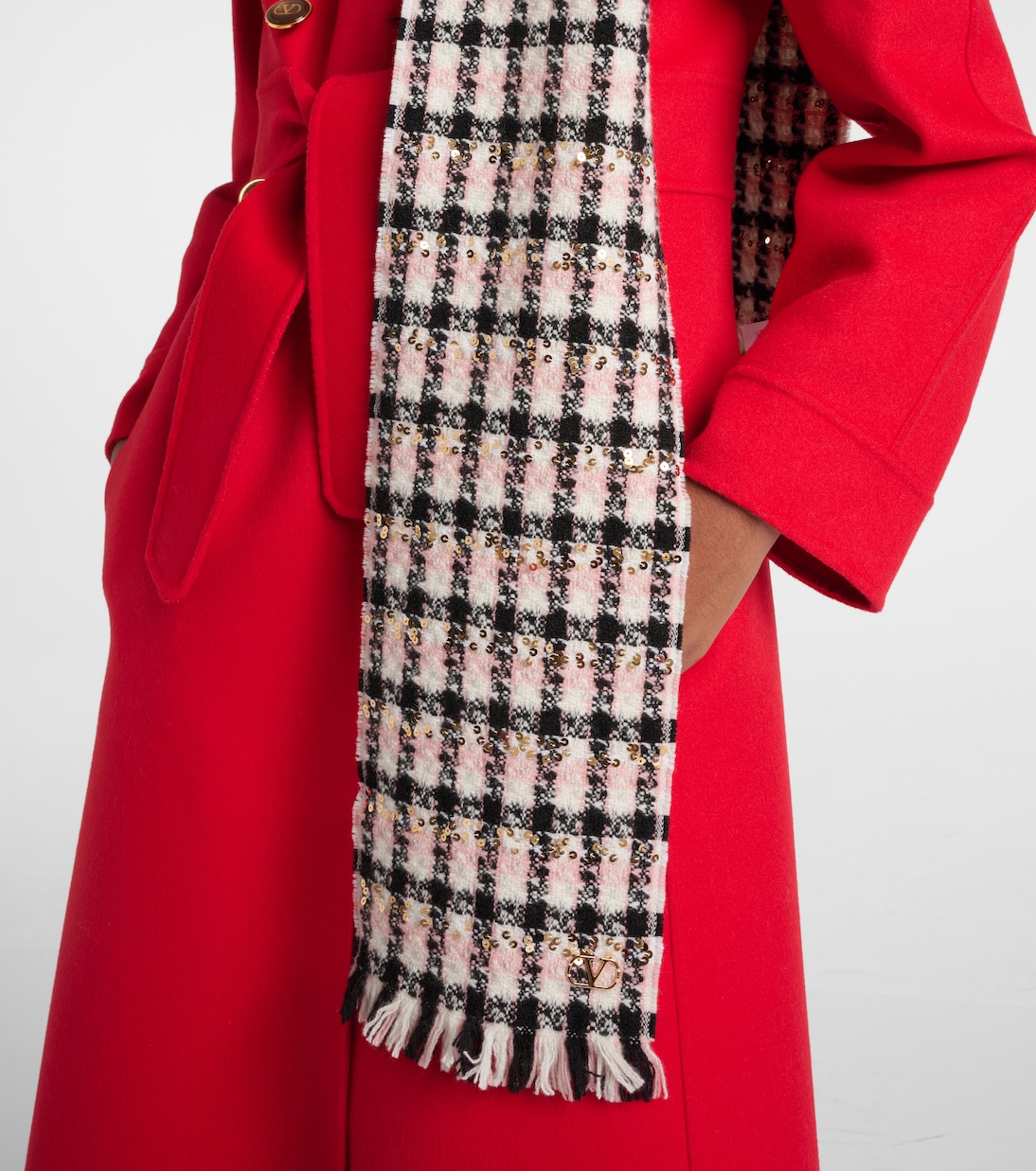 Bufanda de tweed con lentejuelas | Valentino
