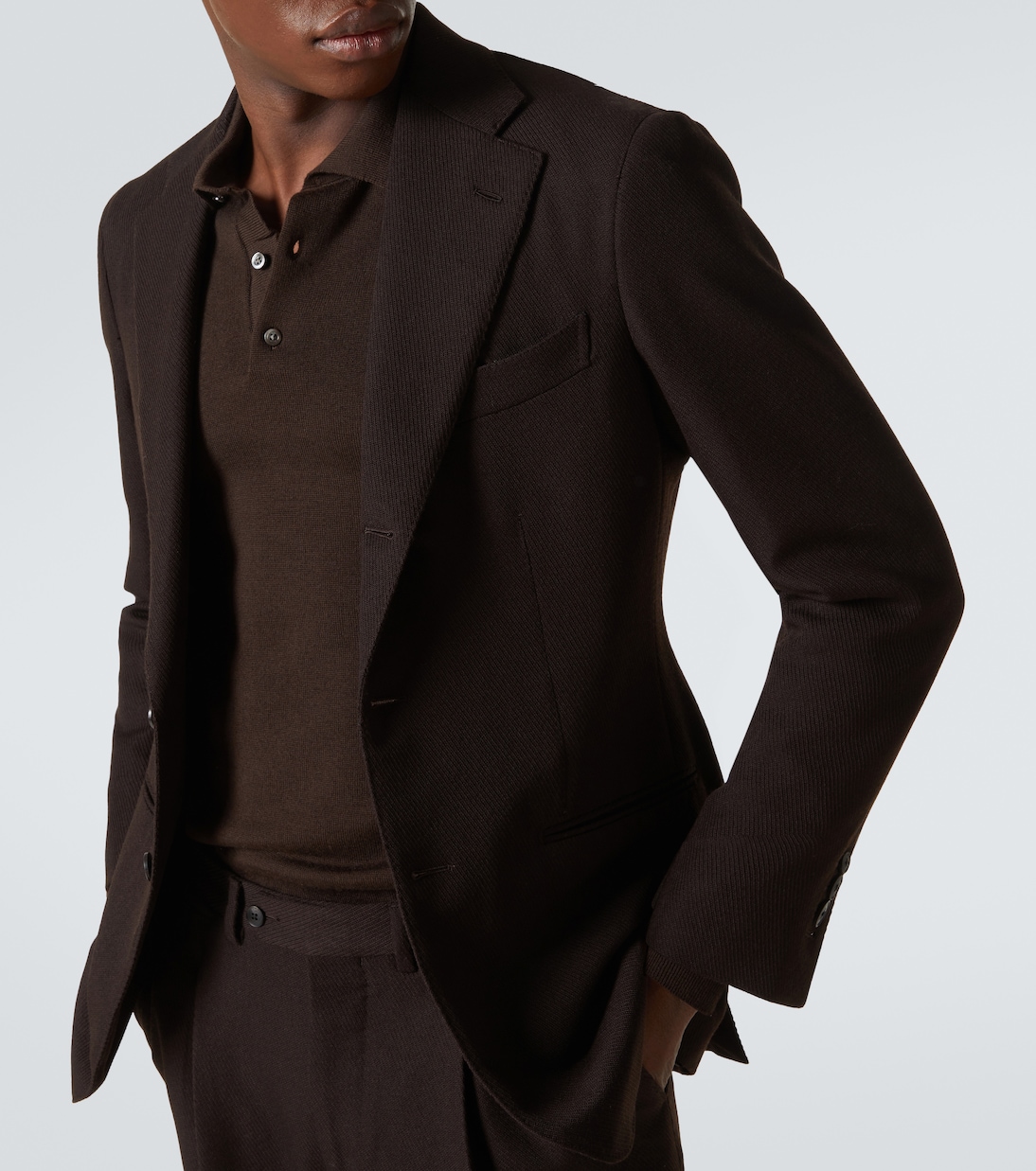 Wool twill blazer | Saman Amel