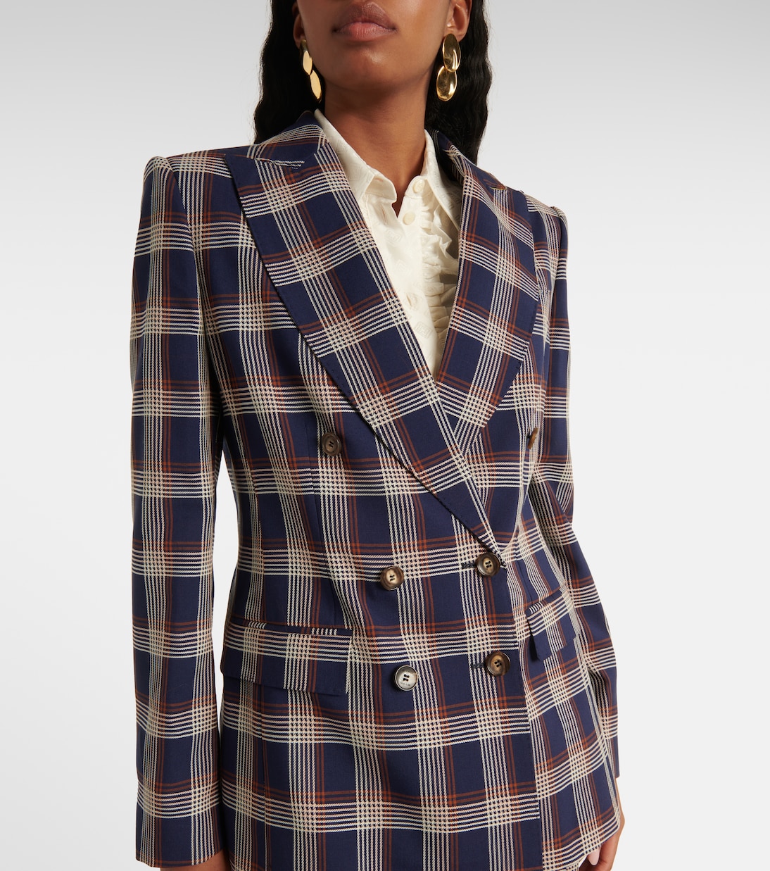 Checked wool blazer | Etro