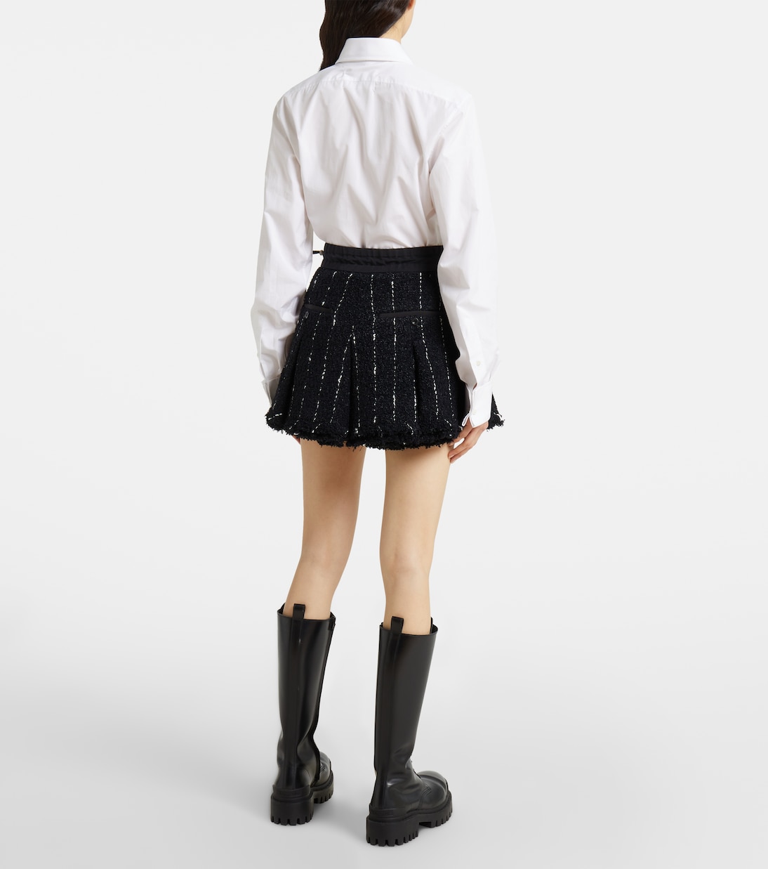 Shorts in tweed a righe | Sacai