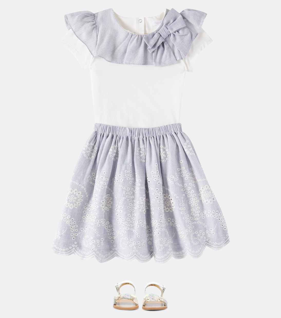Set de camiseta y falda en mezcla de algodón | Patachou