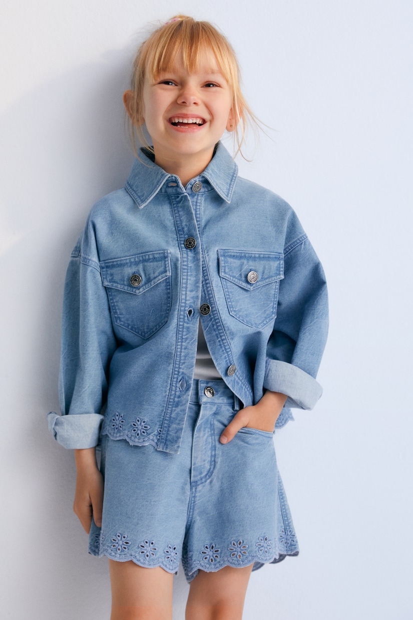 Niobe embroidered denim shorts | The New Society