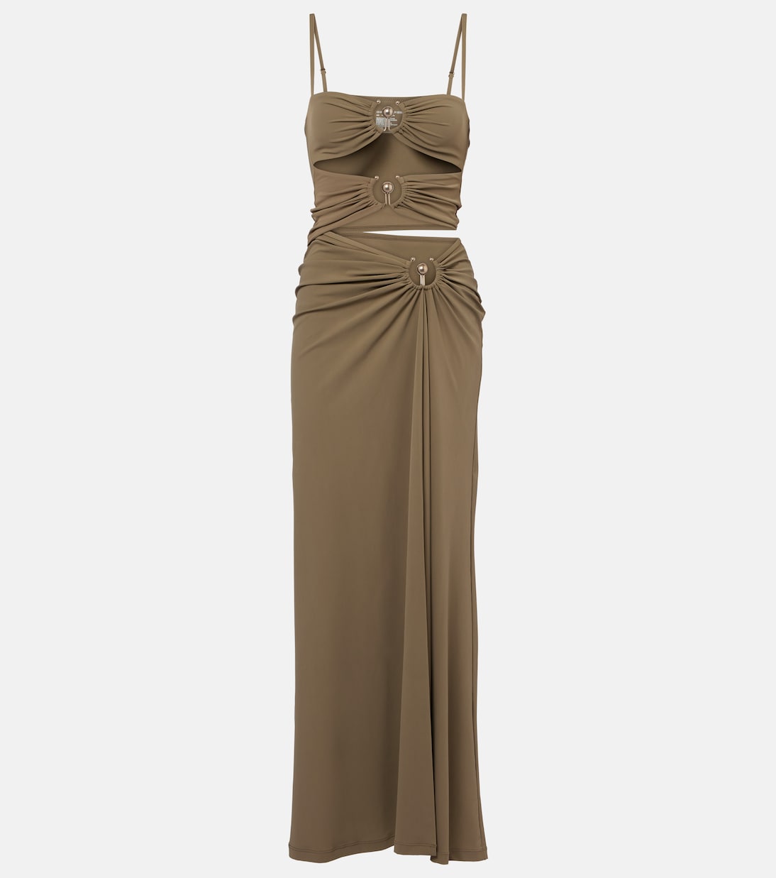 Vestido largo Orbit fruncido | Christopher Esber