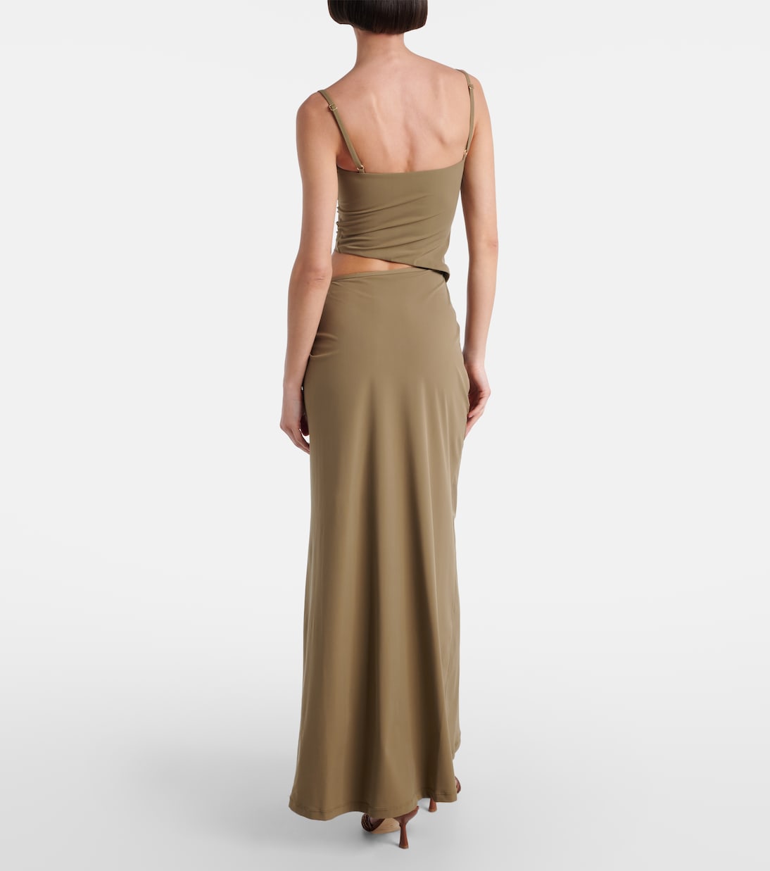 Vestido largo Orbit fruncido | Christopher Esber